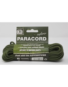Bushcraft paracord nöör, 15m (oliivroheline) 2