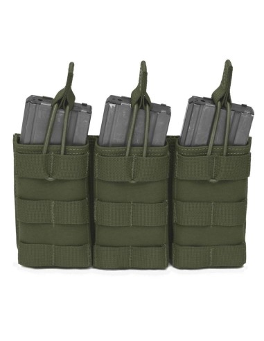 Warrior M4 TRIPLE open mag pouch (olive)