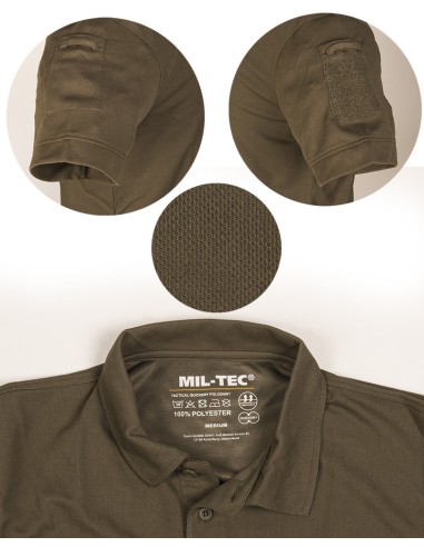 Mil-Tec Tactical Quick Dry Poloshirt 1/2 Arm...