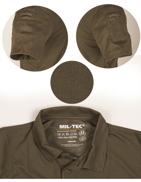 Mil-Tec Tactical Quick Dry Poloshirt 1/2 Arm (multiple colours)