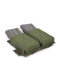 Warrior Double Elastic Mag Pouch - olive 2