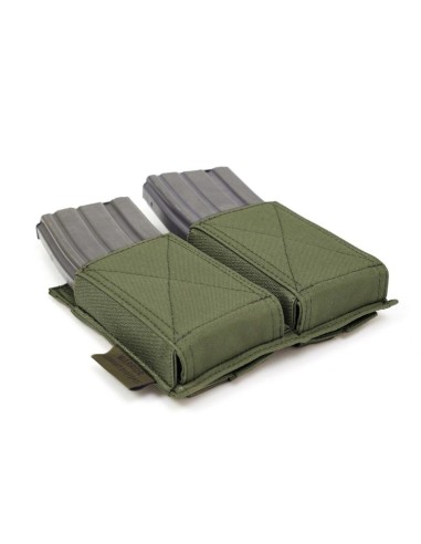 Warrior Double Elastic Mag Pouch - olive