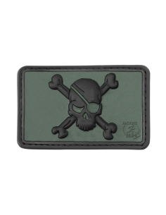 Pirate Skull Rubber Patch - Forest