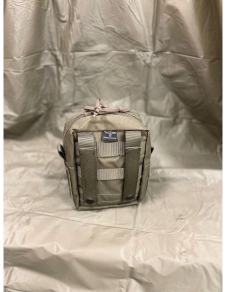 First aid kit for hiking and exercise in pouch