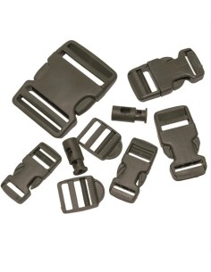 Mil-Tec Buckle Set 9-pieces (olive green)