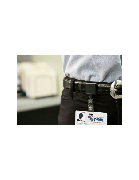 KEY-BAK Retract-A-Badge ID Square with Clip (0200-107)