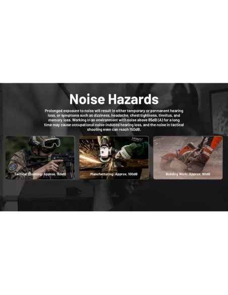 Nitecore NE20 Elektroonilised Mürasummutavad Kõrvatropid Bluetoothiga